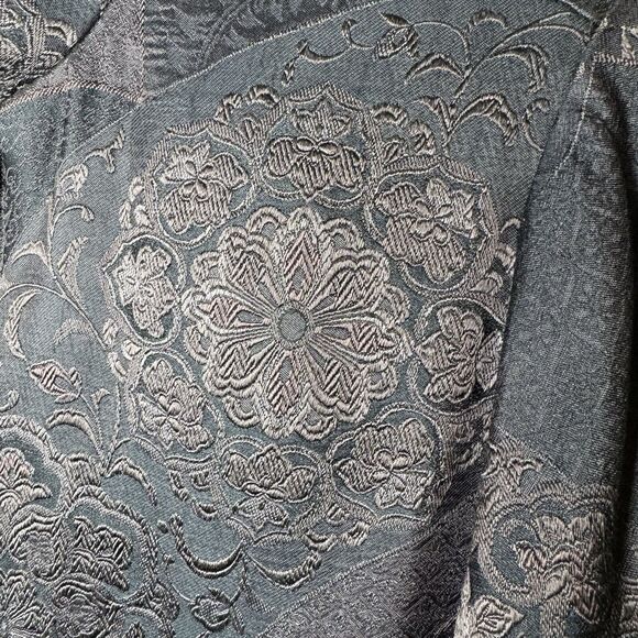 Citron Santa Monica Jacket Extra Small Brown Silk Jacquard Embroidered Floral - Picture 10 of 16